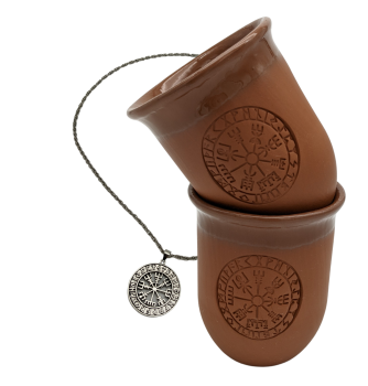 Clay mug set Vegvisir